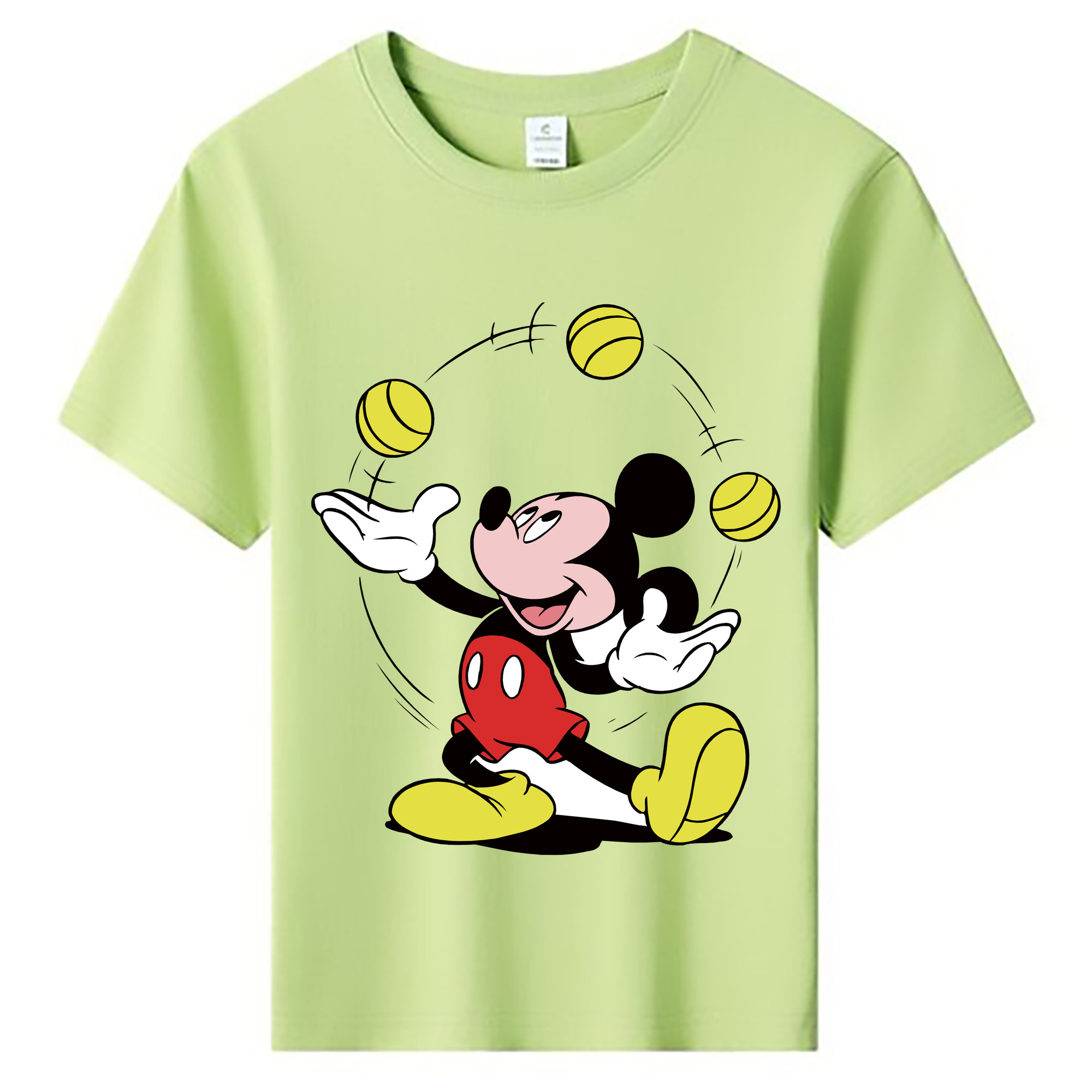 ミッキーマウス Mickey Mouse 綿100％キッズTシャツ（フロントプリント）